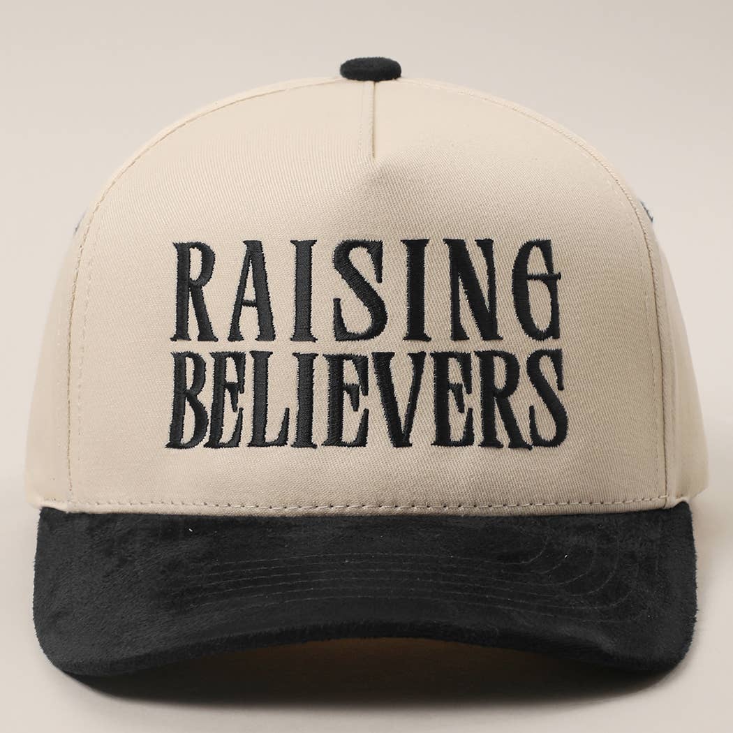 RAISING BELIEVERS Suede Two-Tone Trucker Hat