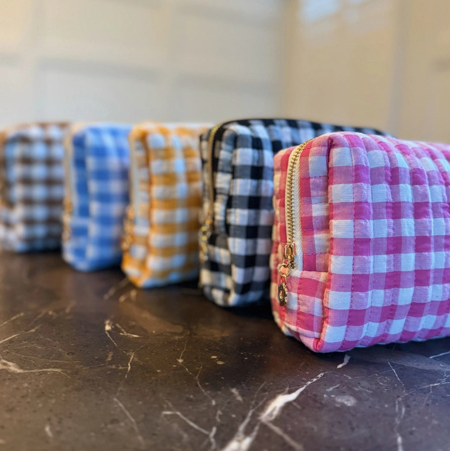Gingham Cosmetic Bag