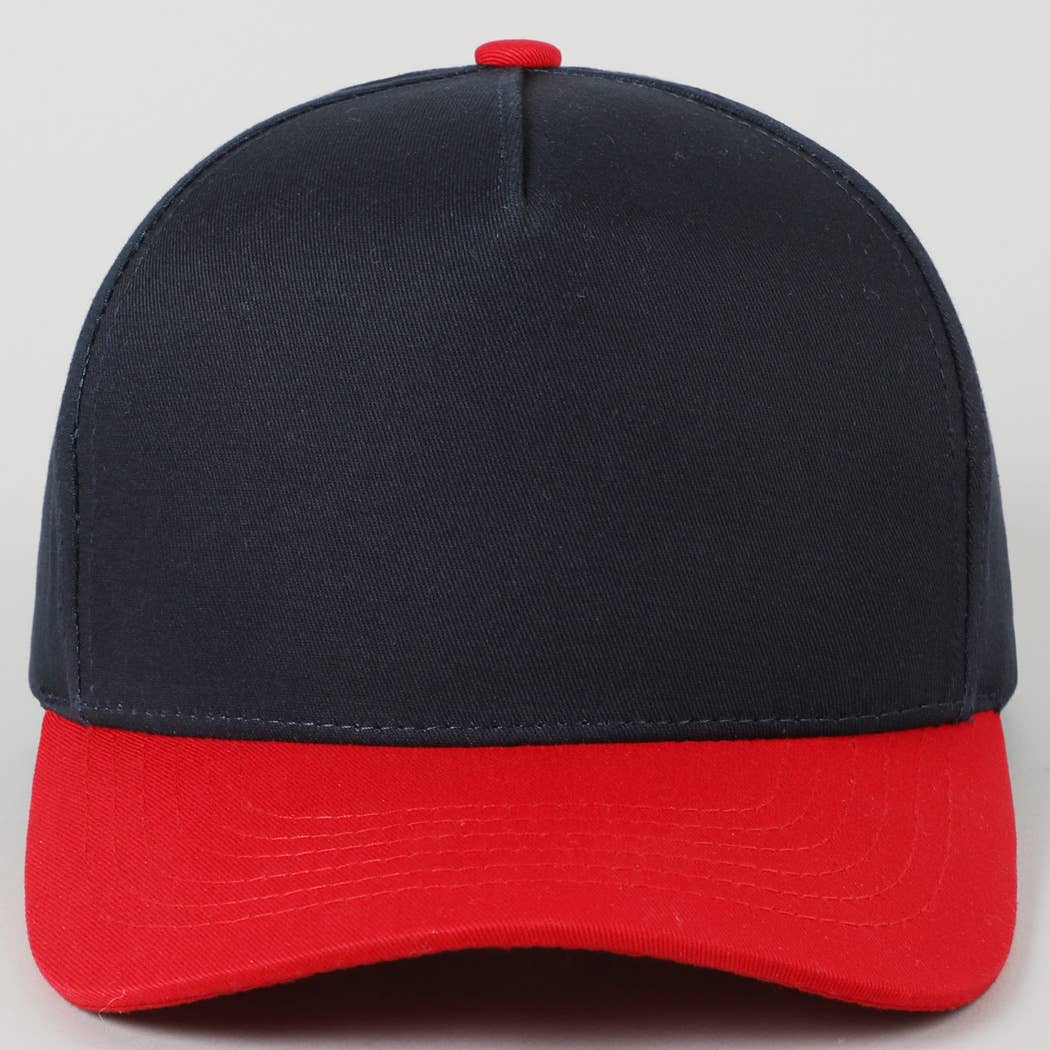 Plain Two-Tone Canvas Cotton Trucker Hat