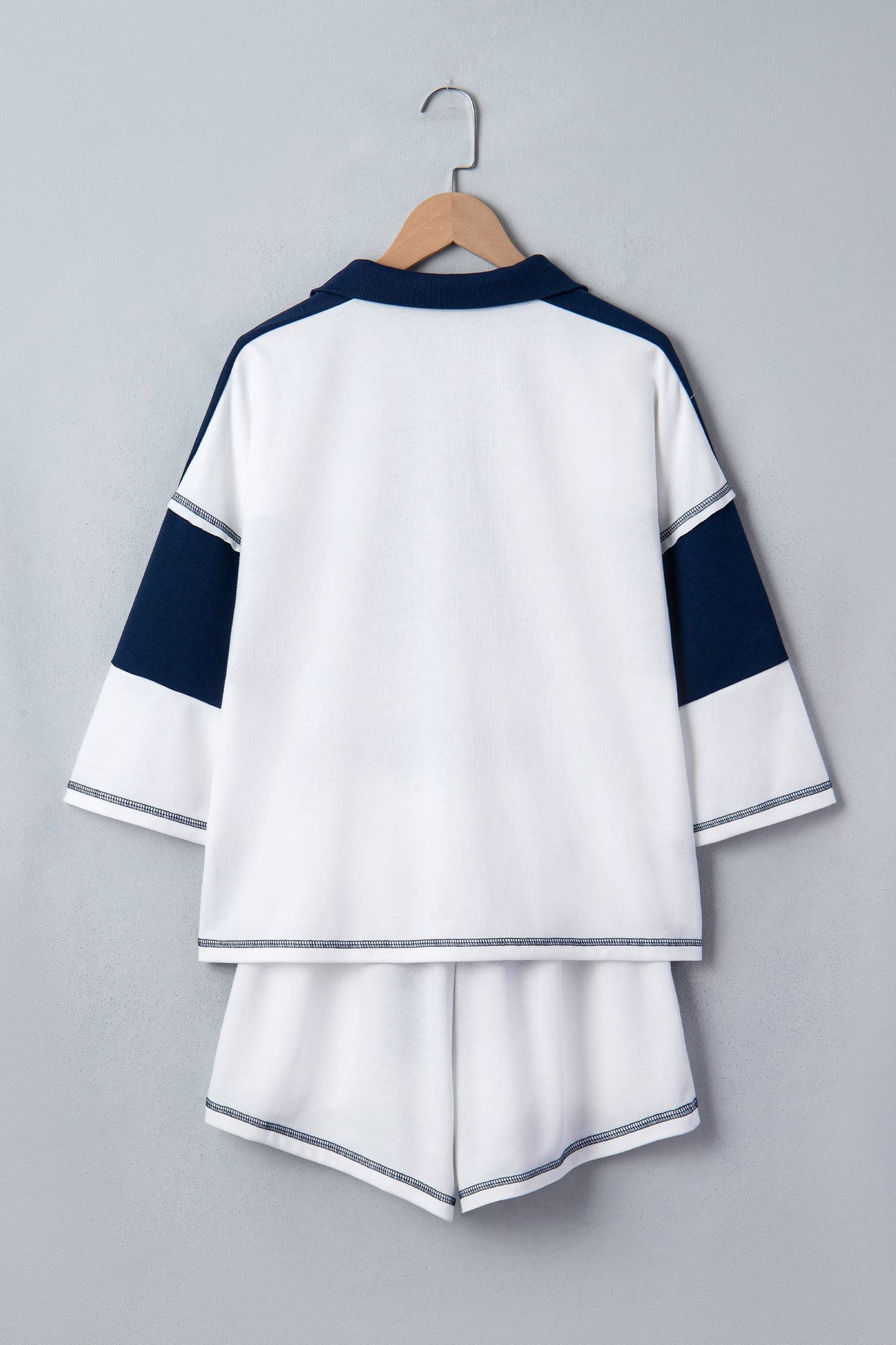 LAS Exposed Seam Detail Top Shorts 2pcs Set (S-XL)