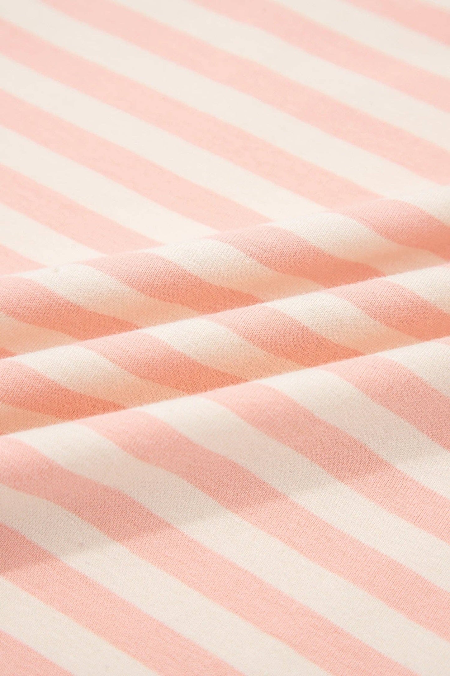 PRETTY BASH Stripe Contrast Trim Tee & Drawstring Shorts Set
