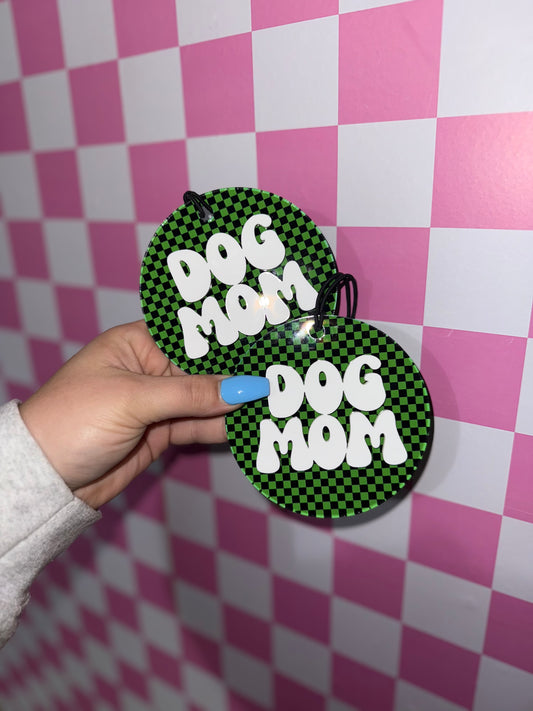 Green + Black Checkered Car Charms