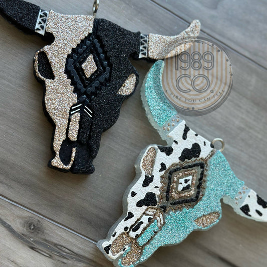 Bull Skull Car Freshie