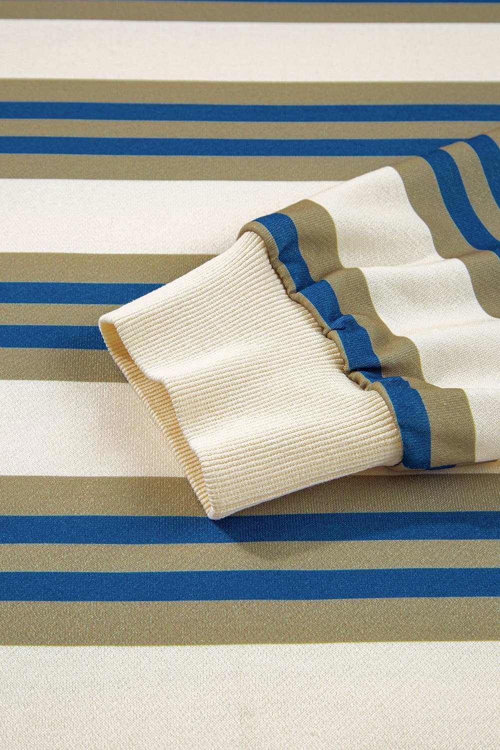 Stripe Crew Neck Drop Shoulder Pullover Top