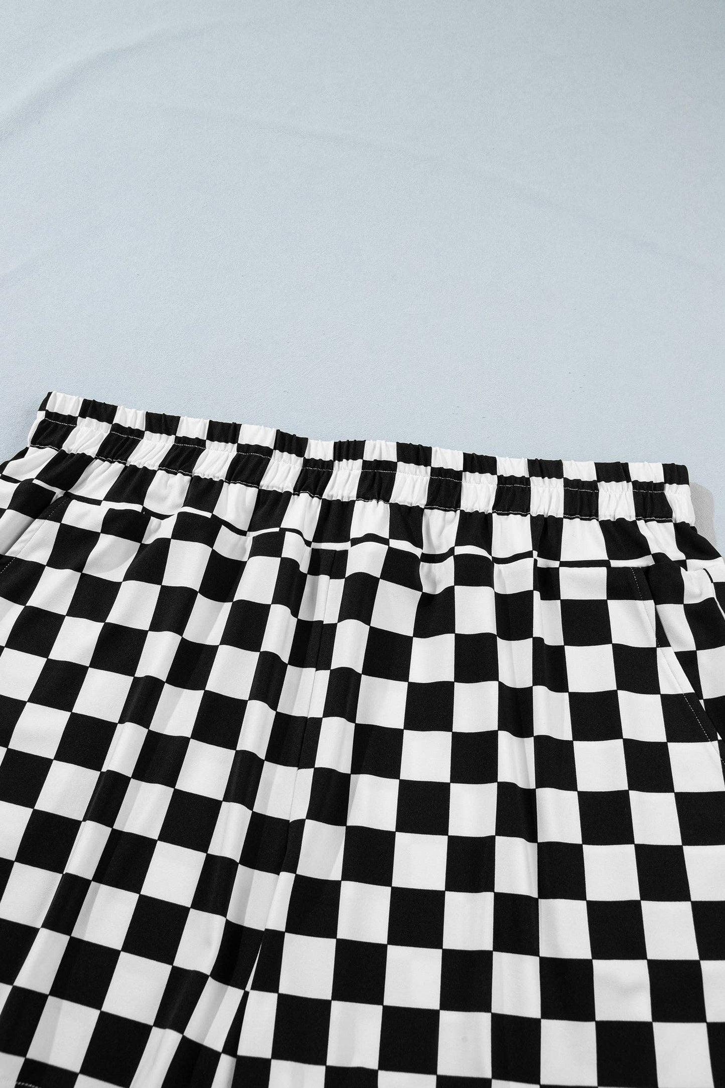 PRETTY BASH Plus Size Checker Athleisure Shorts