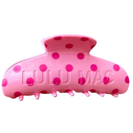 LULU MAC HAIR CLIPS LM-HR-1001-Pink/Hot Pink Dot