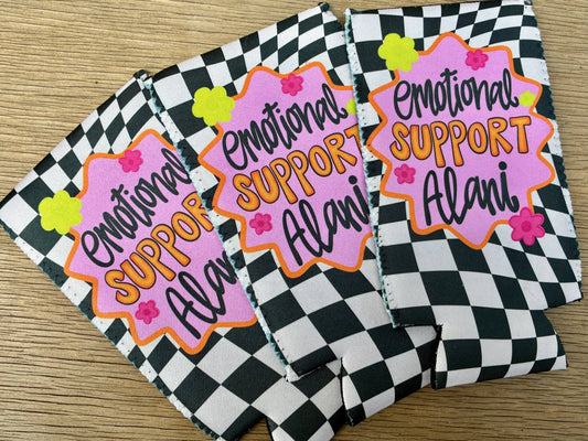 Emotional support alani can koozies