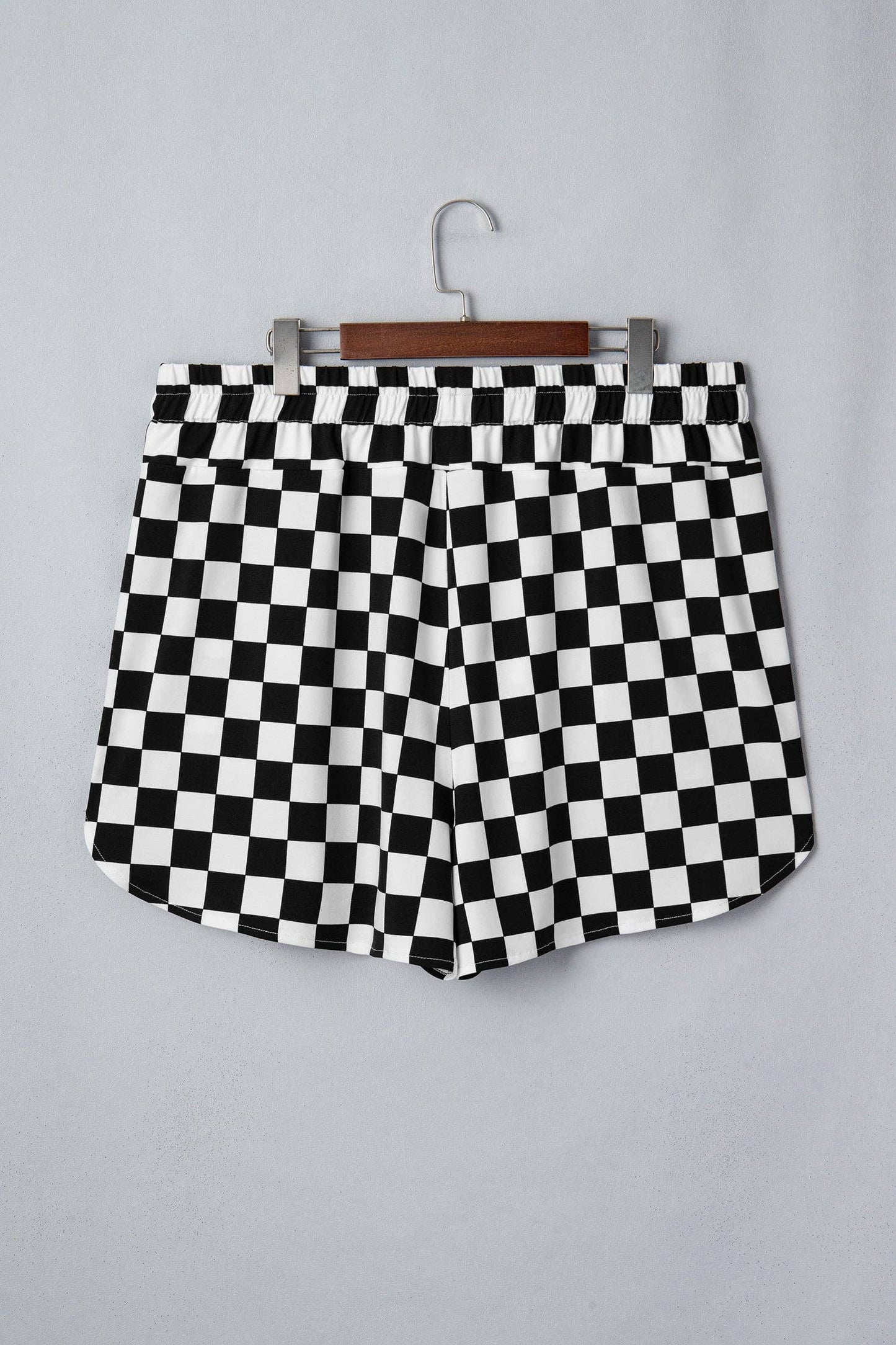 PRETTY BASH Plus Size Checker Athleisure Shorts
