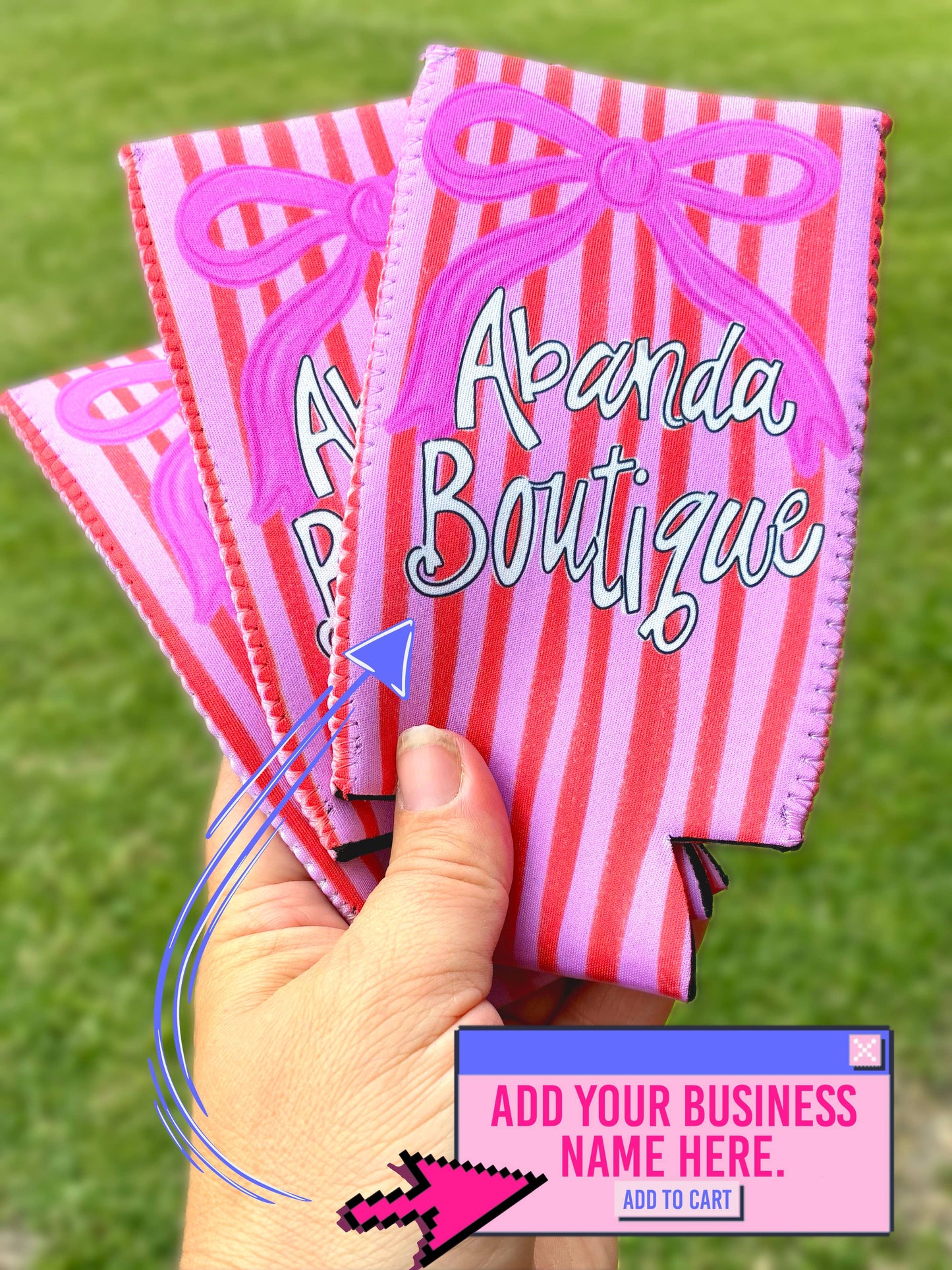 Shop small custom business name koozies