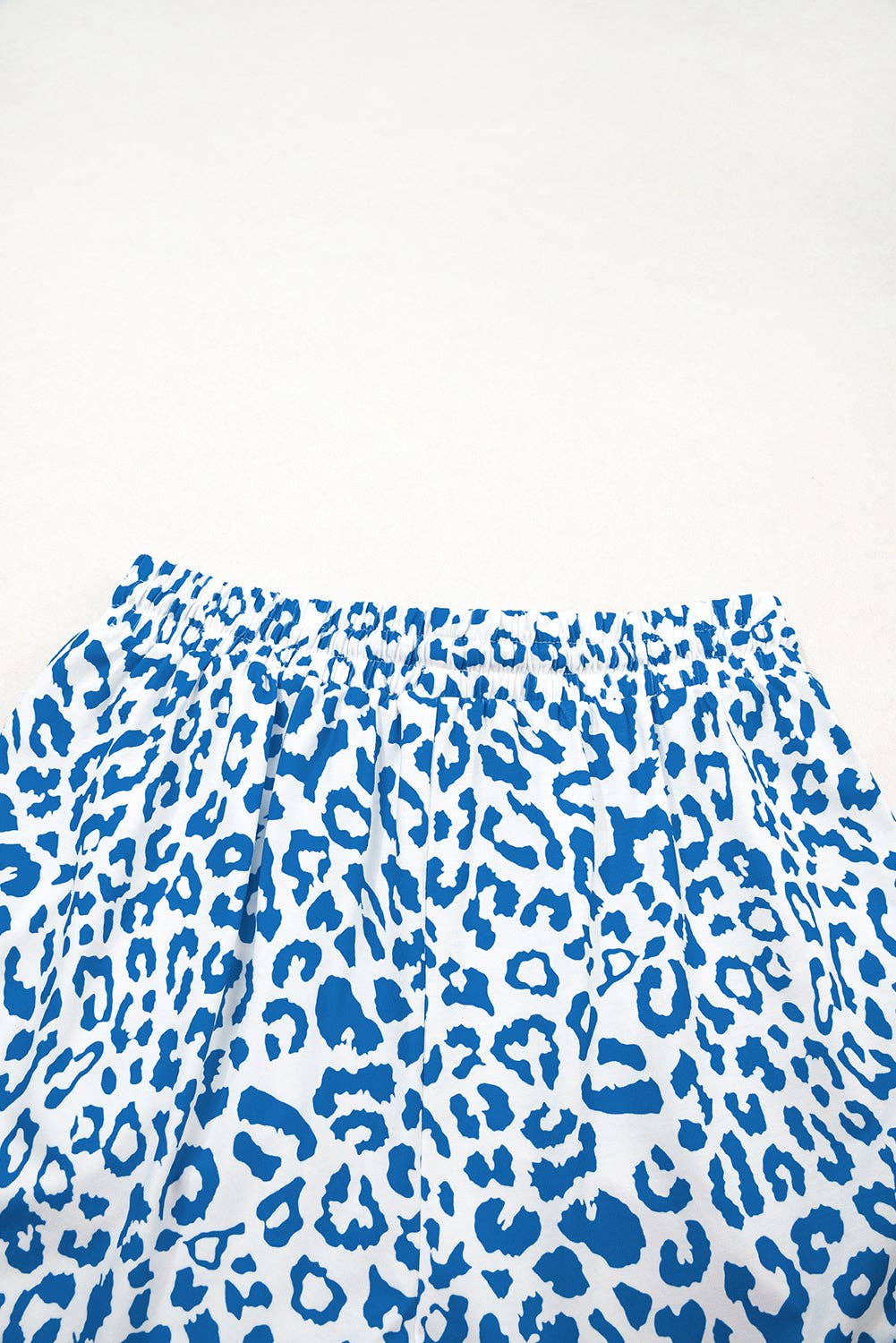 Leopard Contrast Trim Drawstring Shorts
