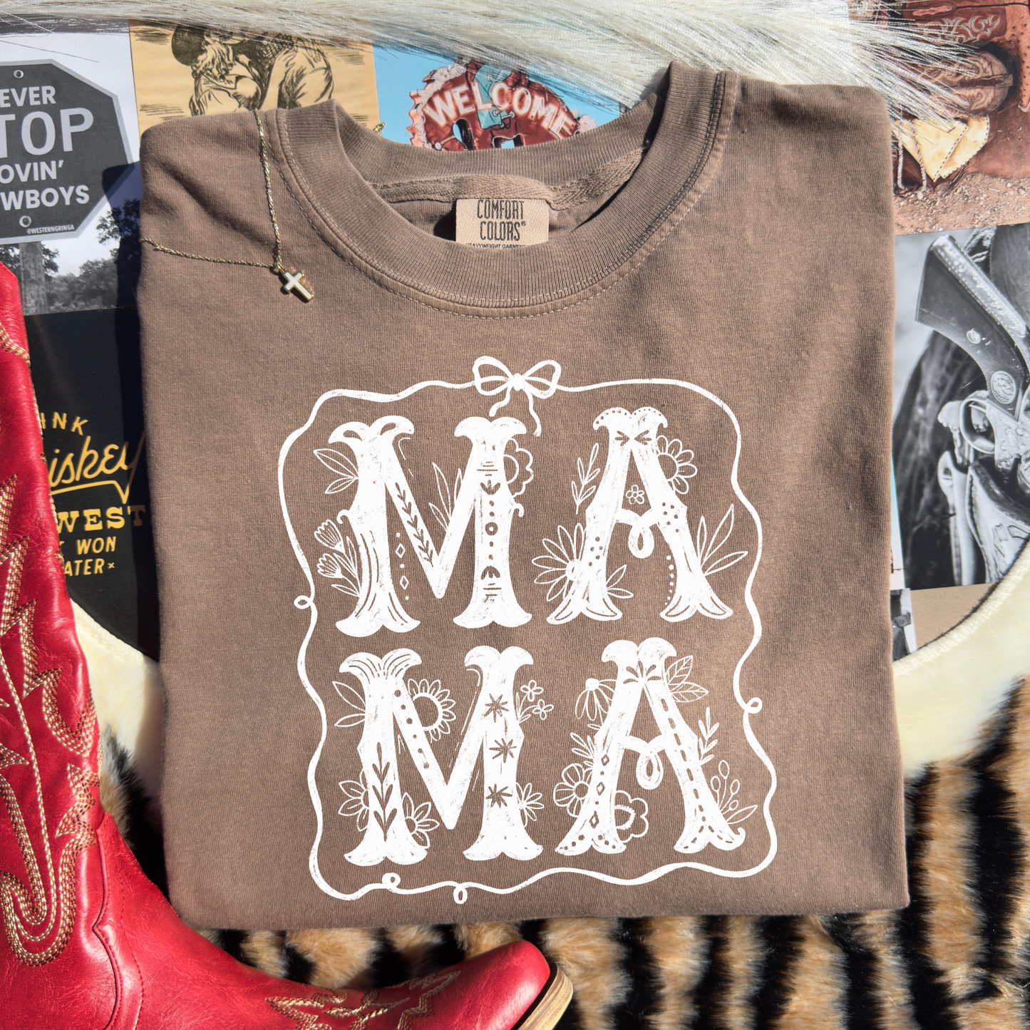 Mama White Floral