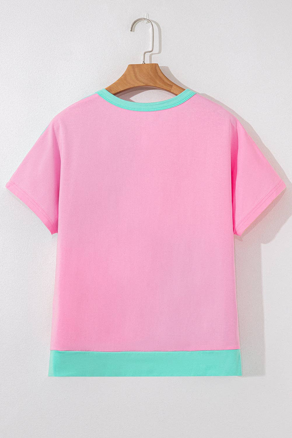 Colorblock Short Sleeve Henley T-Shirt