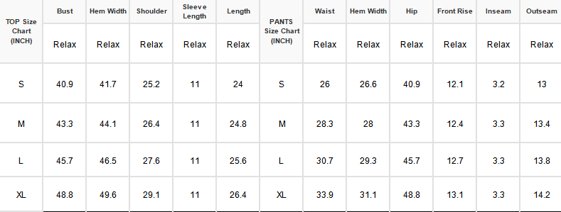 LAS Exposed Seam Detail Top Shorts 2pcs Set (S-XL)