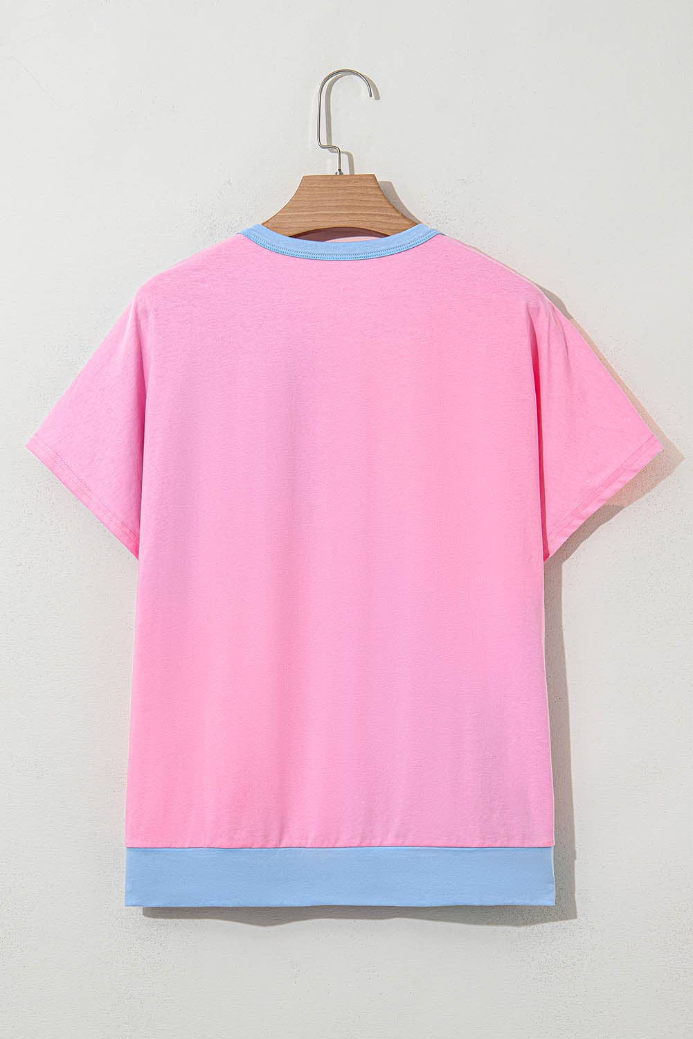 Colorblock Short Sleeve Henley T-Shirt