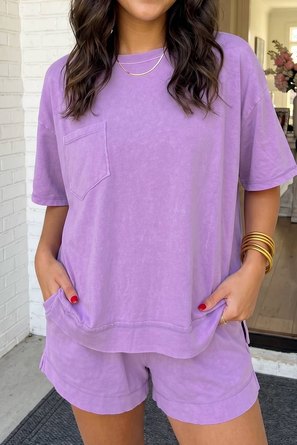 LAS Patch Pocket Oversized Loungewear Set (S-XL)