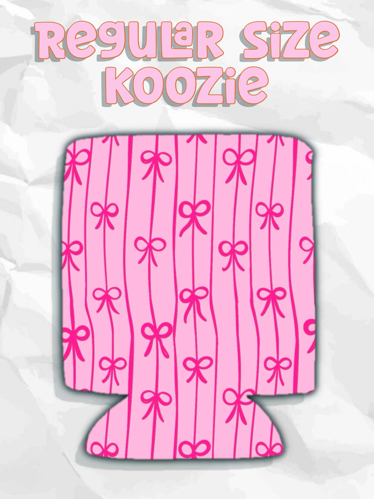Pink bow can koozies