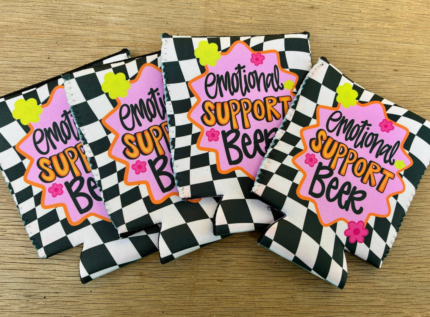 Emotional support beer can koozies
