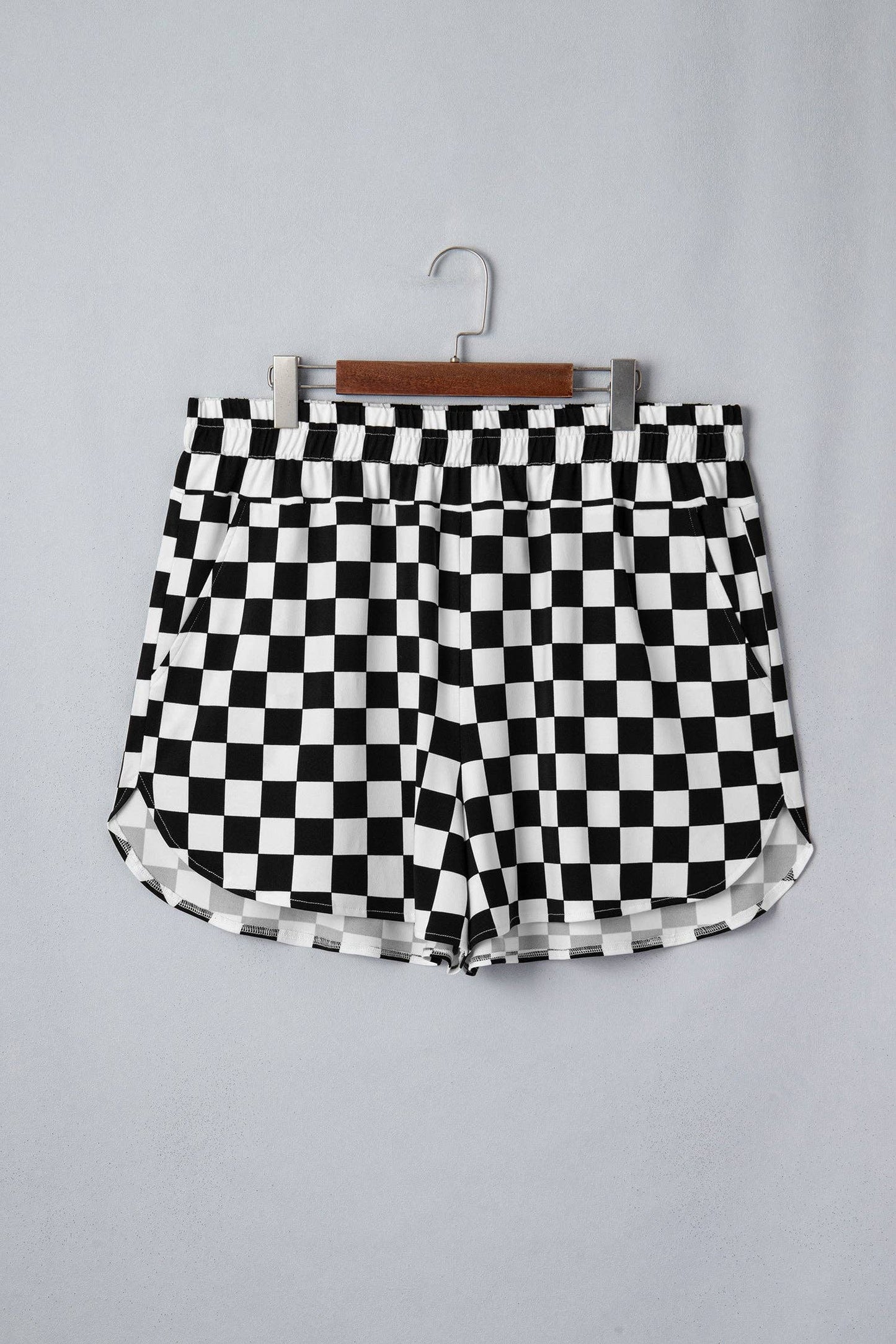 PRETTY BASH Plus Size Checker Athleisure Shorts